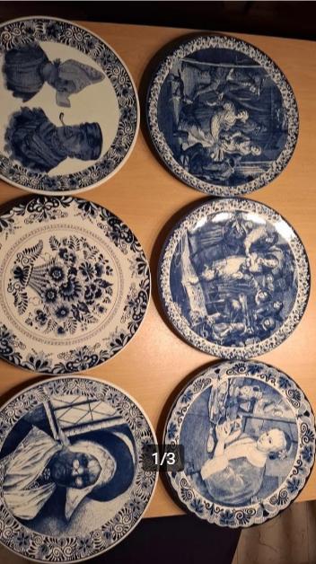 6 Delfts blauwe borden, Ophalen