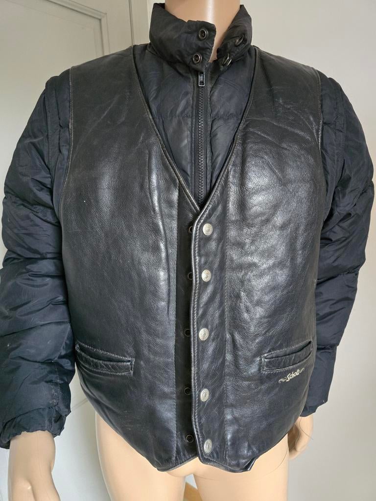 Blouson Vintage Schott M, Schott, Taille 52/54 (L), Porté, Noir