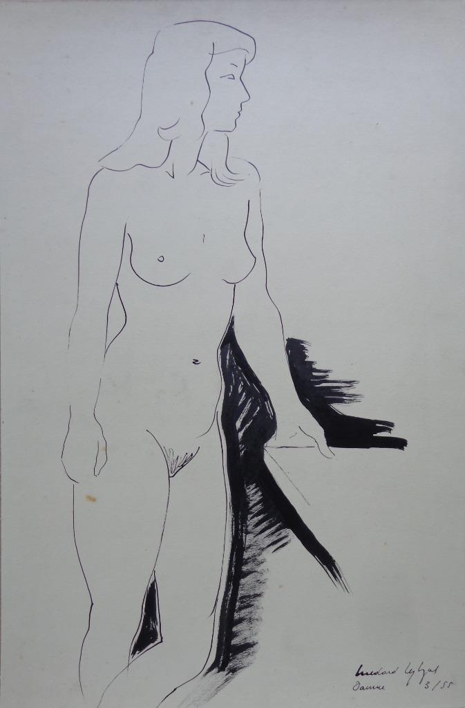 MEDARD TYTGAT / NAAKTE VROUW / ORIGINEEL WERK / 64x42cm SIG, Enlèvement ou Envoi