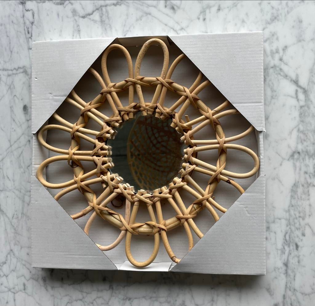 Rotan sierspiegeltje, Huis en Inrichting, Ophalen of Verzenden, Nieuw
