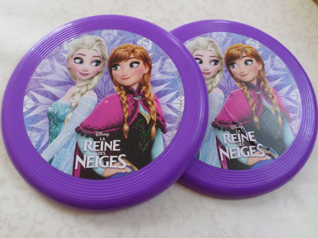Lot 2 Freezbee Disney Frozen paars, Verzamelen, Disney, Zo goed als nieuw, Overige typen, Overige figuren, Ophalen of Verzenden