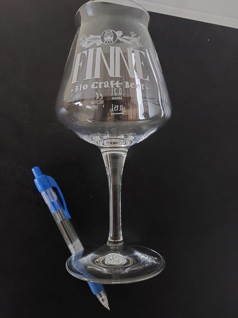 Finne bio craft beer bierglas, Ophalen of Verzenden, Zo goed als nieuw, Bierglas