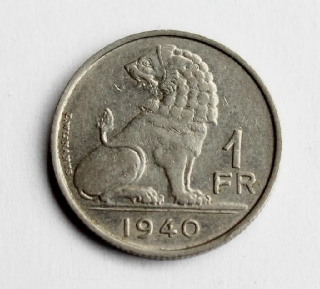 1 FRANK Léopold 3 BELGIQUE 1940  FL - FR, Enlèvement ou Envoi, Autre, Monnaie en vrac