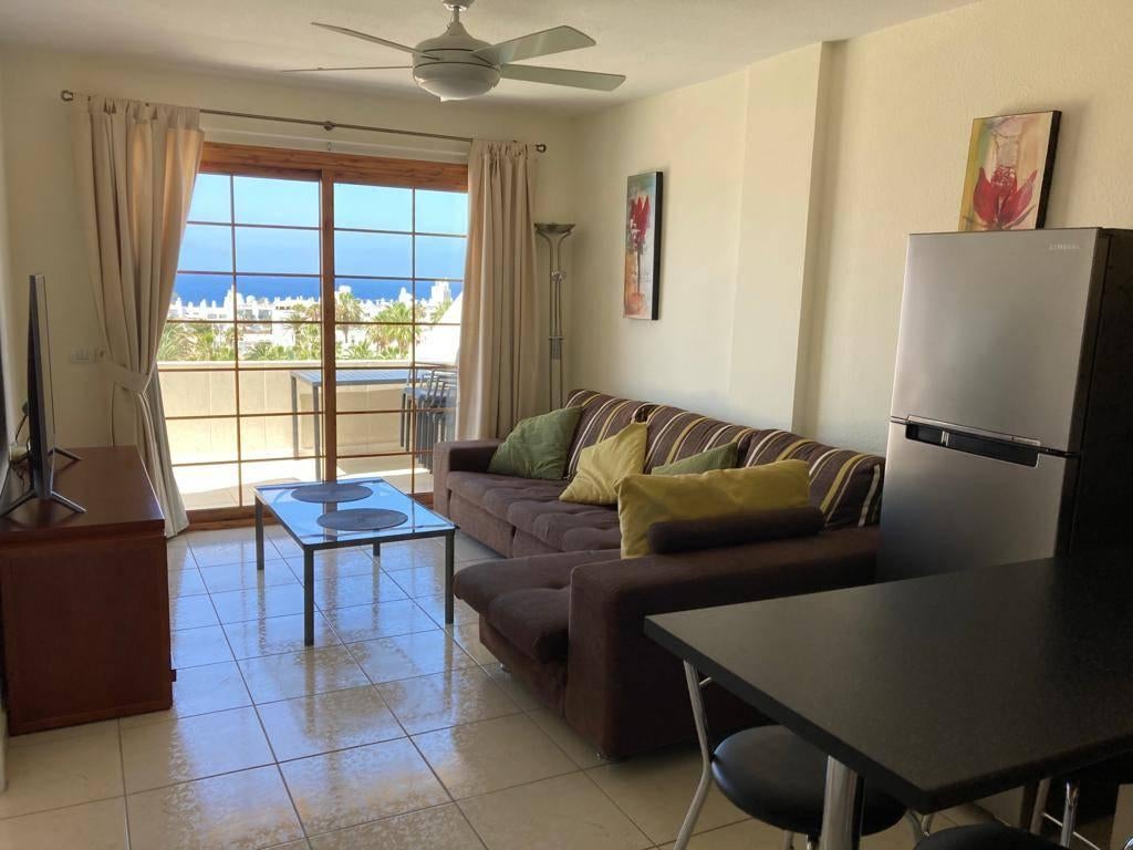 Tenerife : ruim appartement zeezicht + dicht bij zee te huur, Dorp, Wasmachine, 2 slaapkamers, Appartement