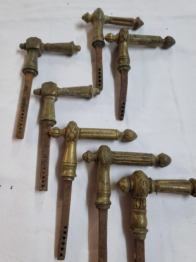 Lot van 7 oude deurklinken, Antiek en Kunst, Ophalen of Verzenden