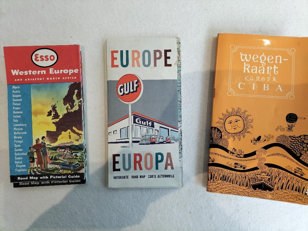Oude wegenkaarten - EUROPA, Boeken, Atlassen en Landkaarten, Diverse auteurs, Europa Overig, Ophalen of Verzenden, Landkaart