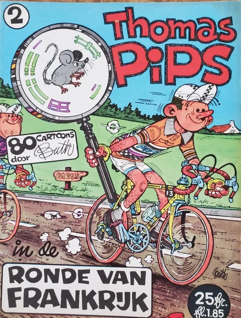 Thomas Pips nr 2 in de Ronde van Frankrijk 1ste druk 1972, Boeken, Stripverhalen, Zo goed als nieuw, Eén stripboek, Ophalen of Verzenden