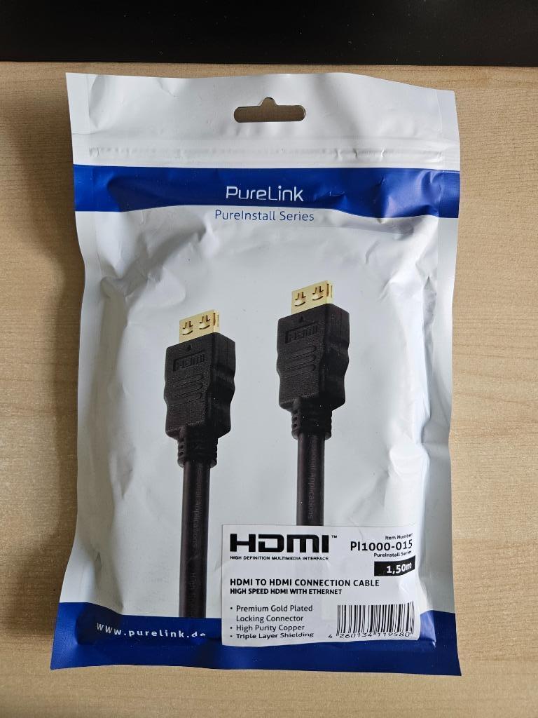Câble HDMI 2.0 haut débit PureLink PI1000-015, Enlèvement ou Envoi, Neuf, Moins de 2 mètres, Câble HDMI