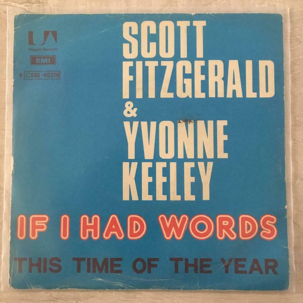 7" Scott Fitzgerald & Yvonne Keeley - If I Had Words VG+, Envoi, 7 pouces, Pop, Single