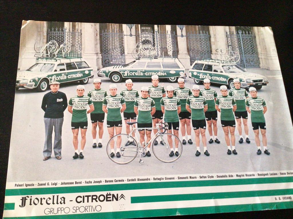 Wielerkaart 1978 team fiorella citroen  battaglin, Envoi, Comme neuf