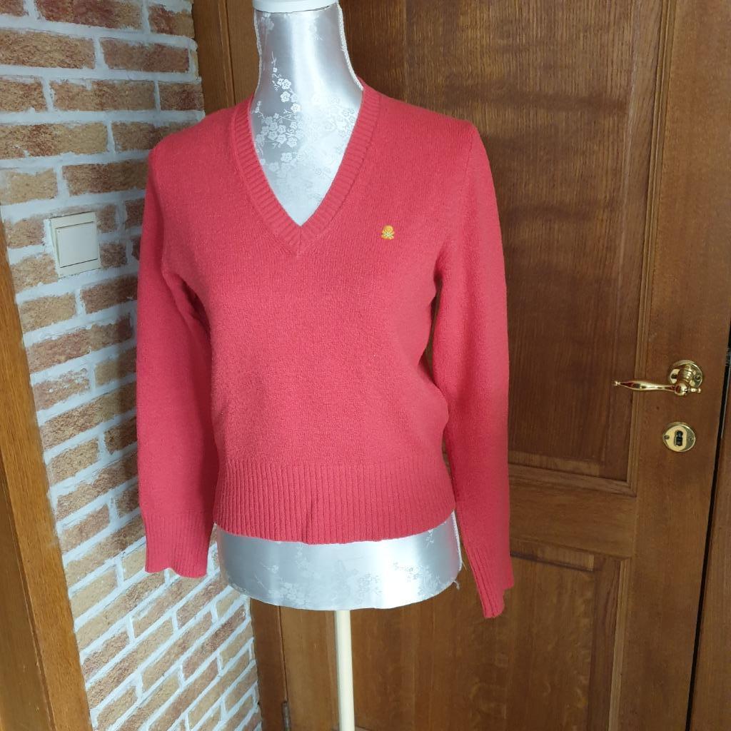 Pull col V corail Benetton, Benetton, Enlèvement, Autres couleurs