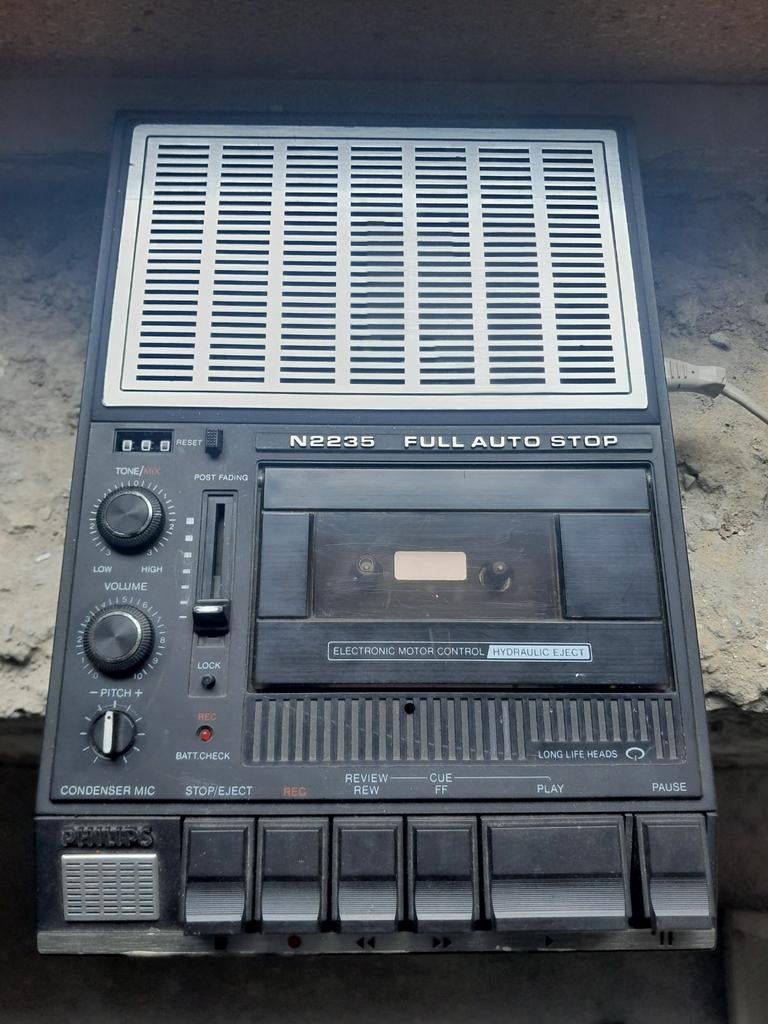 Philips N2235 full auto stop, lecteur de cassette audio, Enlèvement ou Envoi, Simple, Philips, Tape counter