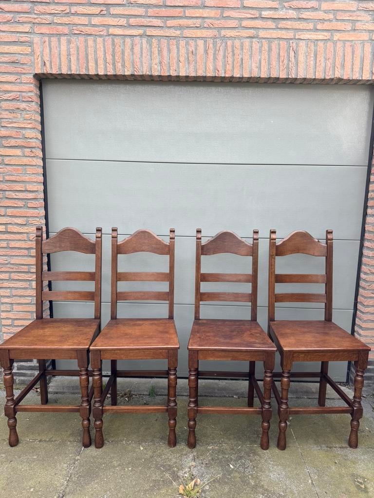 Chaise de salle à manger en chêne antique x 4, Antiquités & Art, Enlèvement ou Envoi