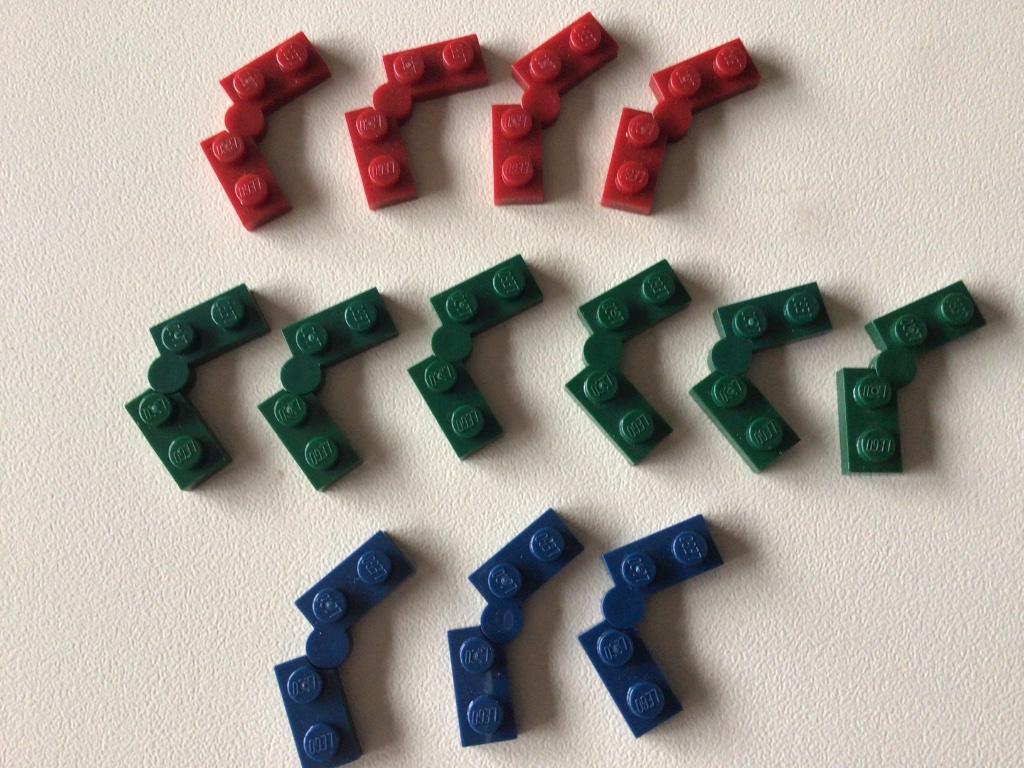 Lego Hinge Plate 1 x 4 Swivel compleet Dark 13st / 261-5, Ophalen of Verzenden, Zo goed als nieuw, Losse stenen, Lego