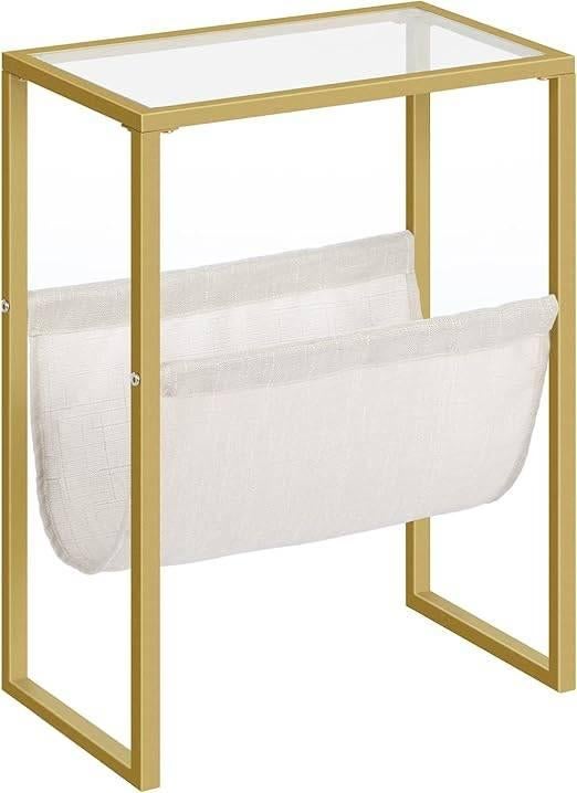 Table d'appoint étroite en or | LIVRAISON GRATUITE
