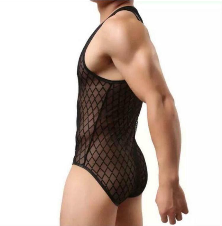 Corps en maille à carreaux taille L-XL, Envoi, Noir