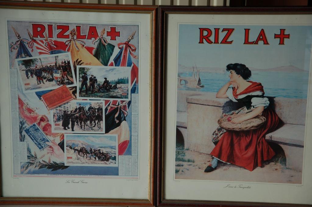 Reclameposters sigarettenblaadjes RIZLA + RIZ LA +, Ophalen, Gebruikt, Reclamebord