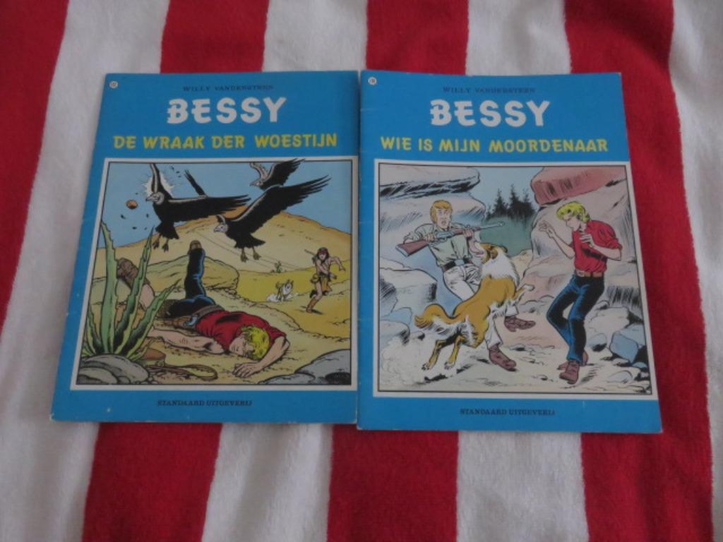2x Strip : Bessy : De Wraak der Woestijn + Wie is mijn moord, Meerdere stripboeken, Ophalen of Verzenden, Willy Vandersteen