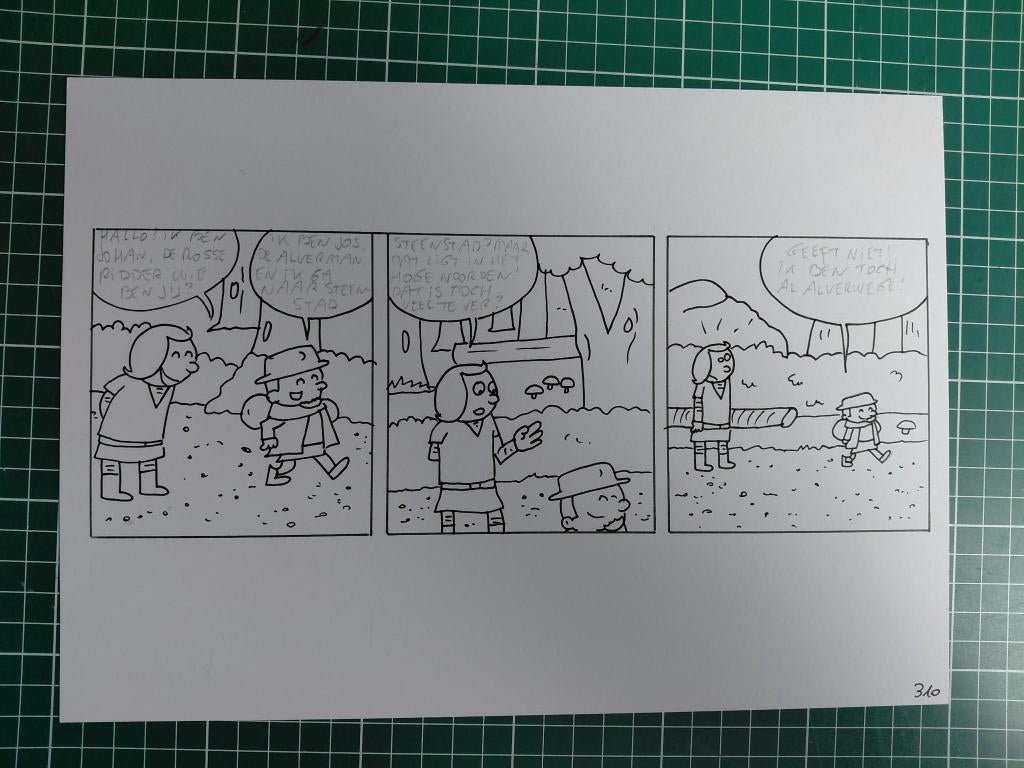 originele tekening De Rosse Ridder, Eén stripboek, Ophalen of Verzenden, Zo goed als nieuw