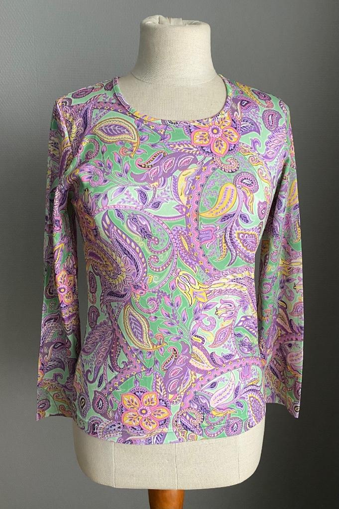 Kleurrijk topje met paisleymotief Betty Barclay maat 38, Taille 38/40 (M), Betty Barclay, Comme neuf, Manches longues