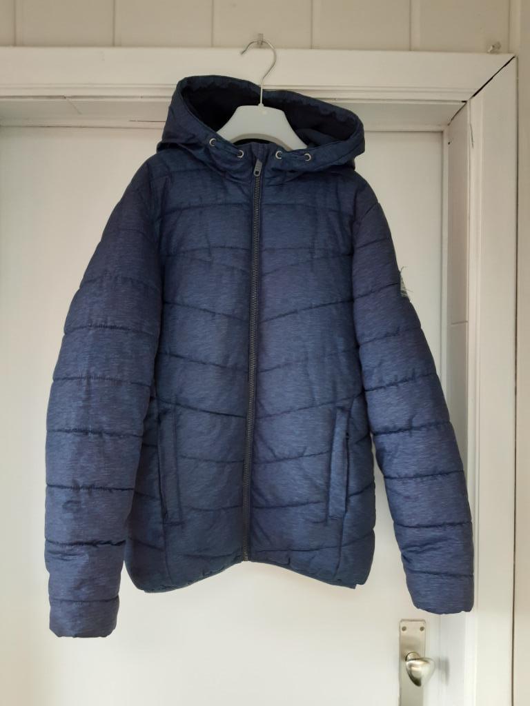 Blauwe winterjas maat 152, Gebruikt, C&A, Ophalen of Verzenden, Jongen
