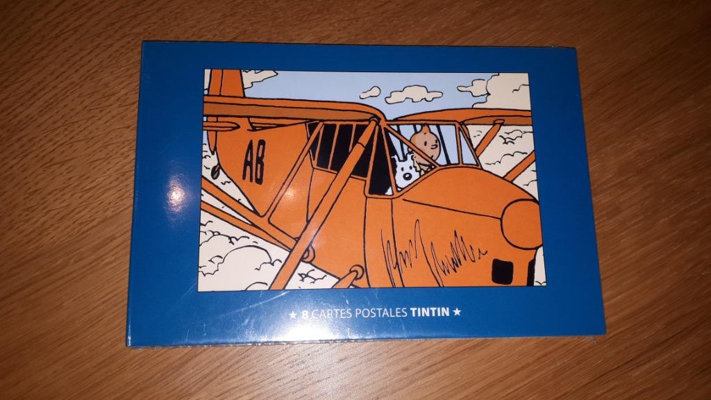 8 cartes postales Tintin, Enlèvement, Tintin, Neuf