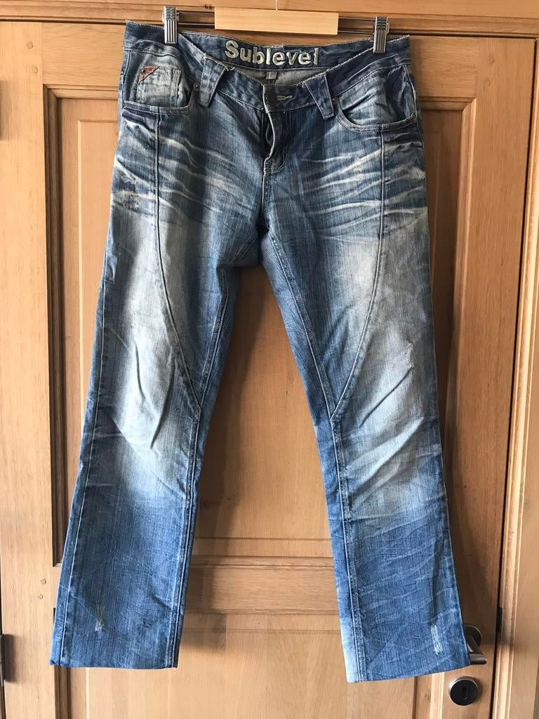 Broek maat L, Ophalen of Verzenden, Zo goed als nieuw, Maat 42/44 (L), Blauw