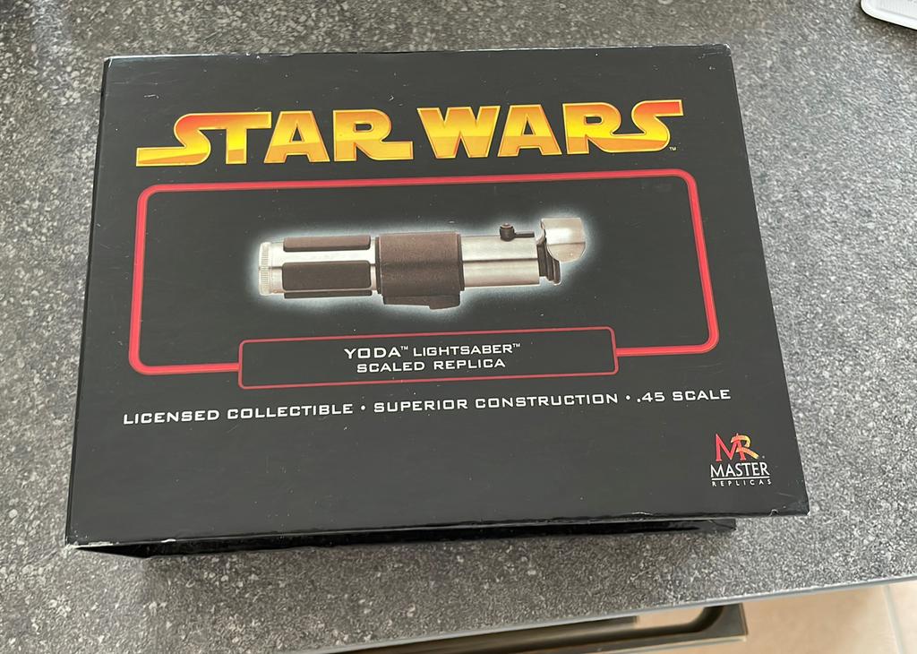 Star Wars Yoda lightsaber replica, Verzamelen, Star Wars, Ophalen, Zo goed als nieuw, Replica
