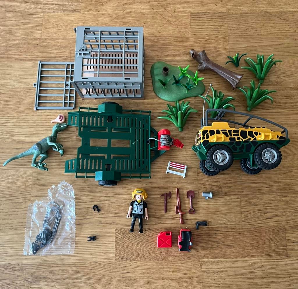 Amfibievoertuig en Deinonychus — Playmobil Dinosaurs 4175, Ophalen of Verzenden, Gebruikt, Complete set