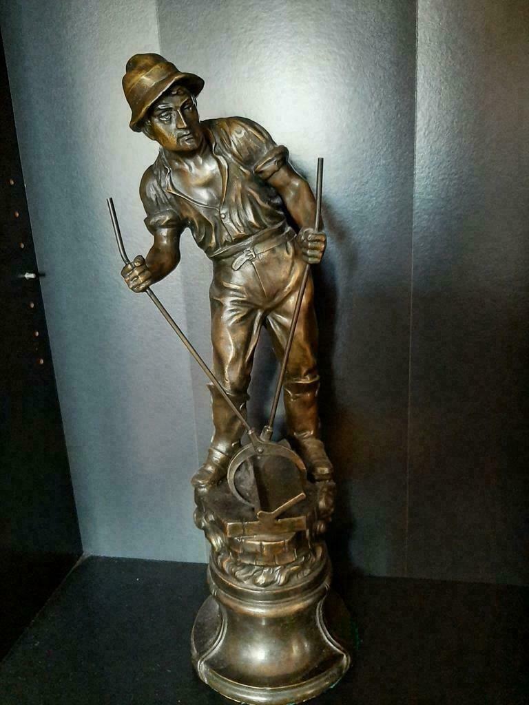 mooi bronzen beeld   "garanti paris j.b. deposee", Ophalen of Verzenden, Brons