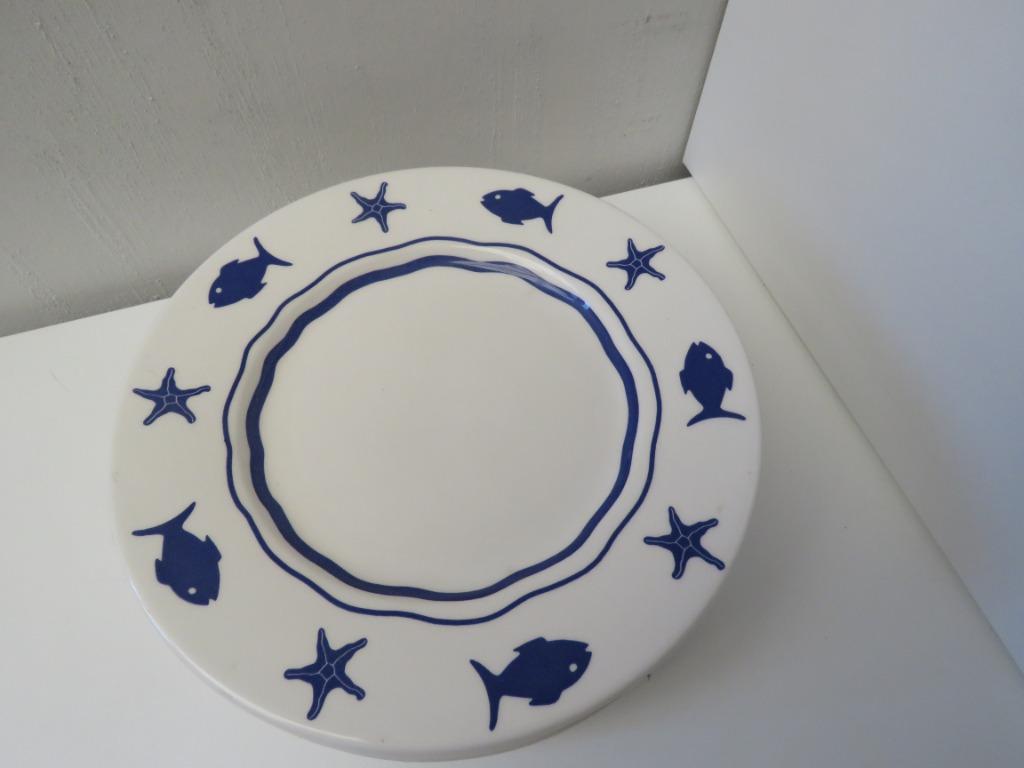 Ensemble vintage de 6 assiettes décor pêche Ironstone Vaisse, Enlèvement ou Envoi