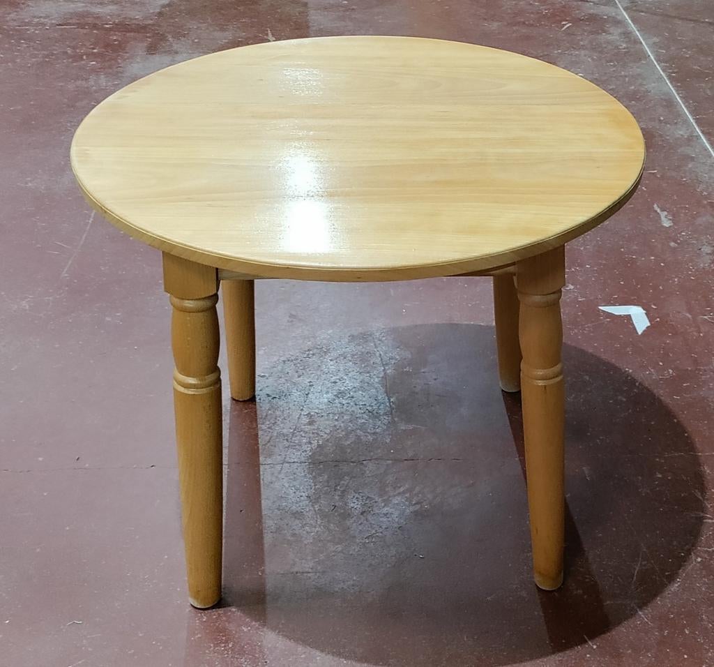 Ronde houten tafel plantentafel = 5 EUR, Huis en Inrichting, Tafels | Bijzettafels, Ophalen, Zo goed als nieuw