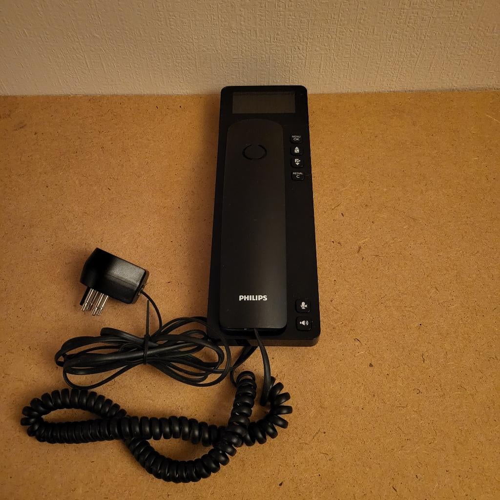 Zwarte telefoon Philips, Telecommunicatie, Vaste telefoons | Niet Draadloos, Ophalen of Verzenden