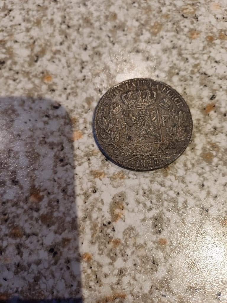 zilveren munt, Ophalen of Verzenden, België, Losse munt, Zilver