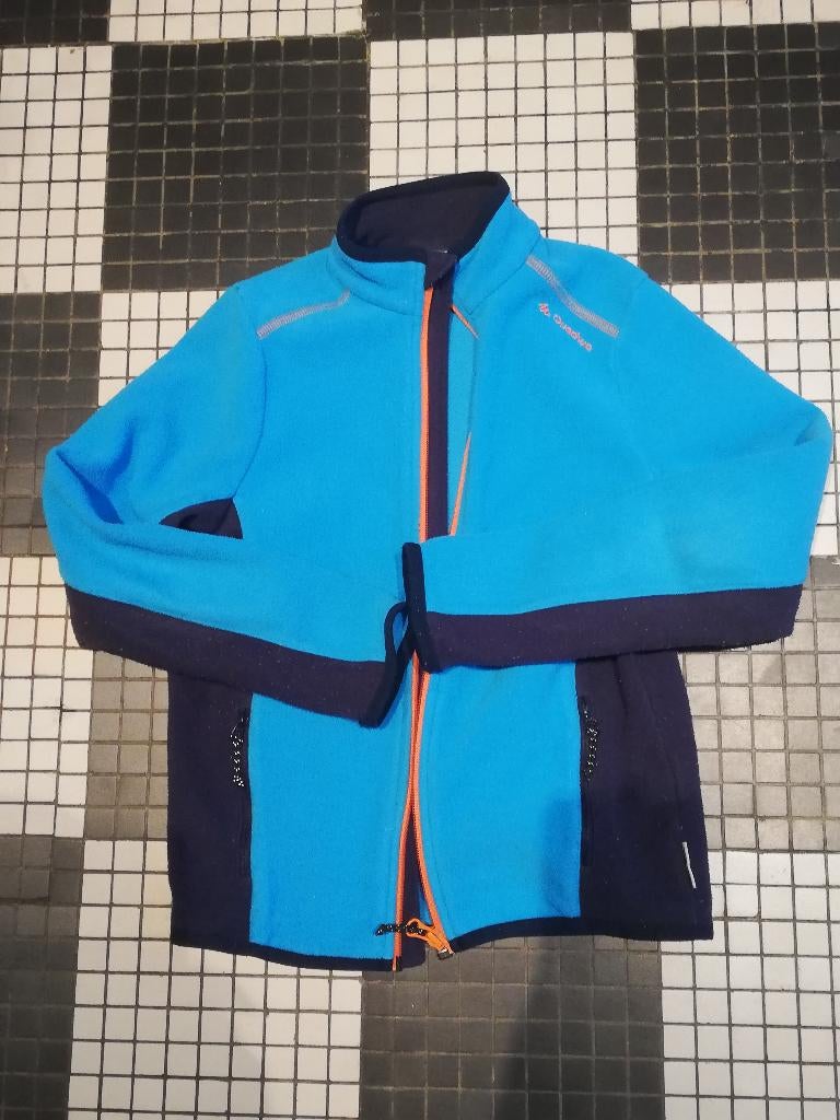 Fleece trui - rits - 140 - 10 jaar - blauw, Kinderen en Baby's, Gebruikt, Jongen of Meisje, Trui of Vest, Ophalen of Verzenden