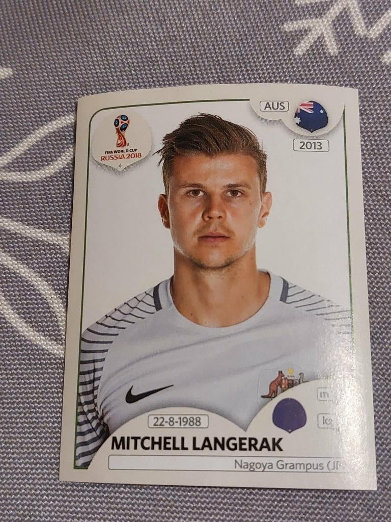Panini / Sticker / Mitchell Langerak / Australië / WK 2018, Verzenden, Nieuw, Poster, Plaatje of Sticker