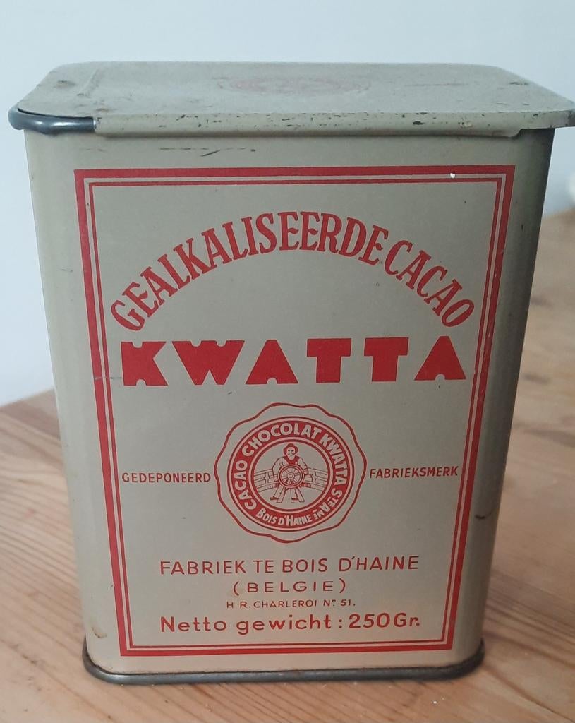 KWATTA cacaodoos (BE, jaren 40), Ophalen of Verzenden