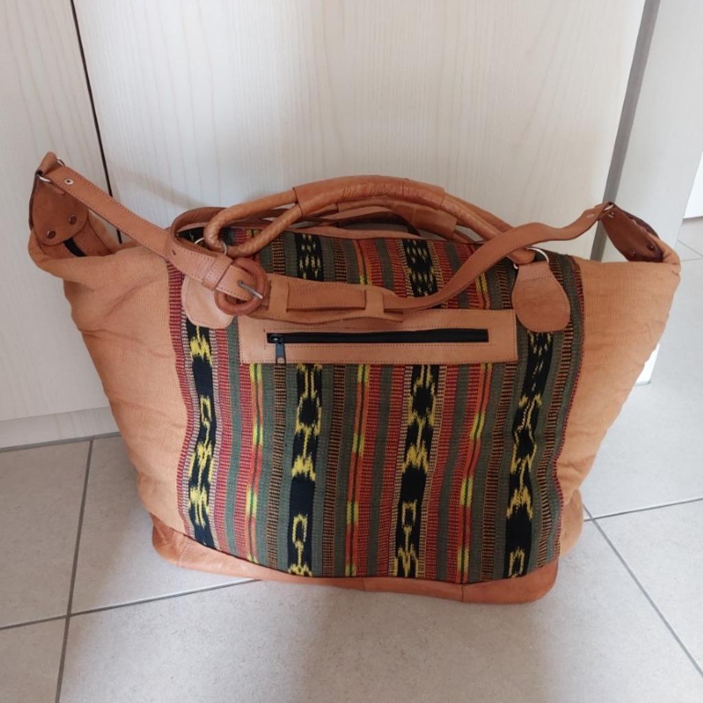 SAC DE VOYAGE DE GUATEMALA / CUIR et CANVAS, 35 à 55 cm, Enlèvement, Neuf, 30 cm ou plus