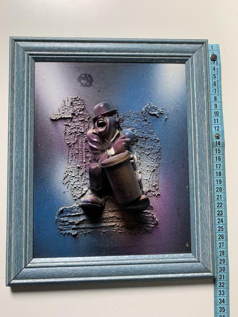 Peinture 3D avec clown et tambour, Enlèvement ou Envoi