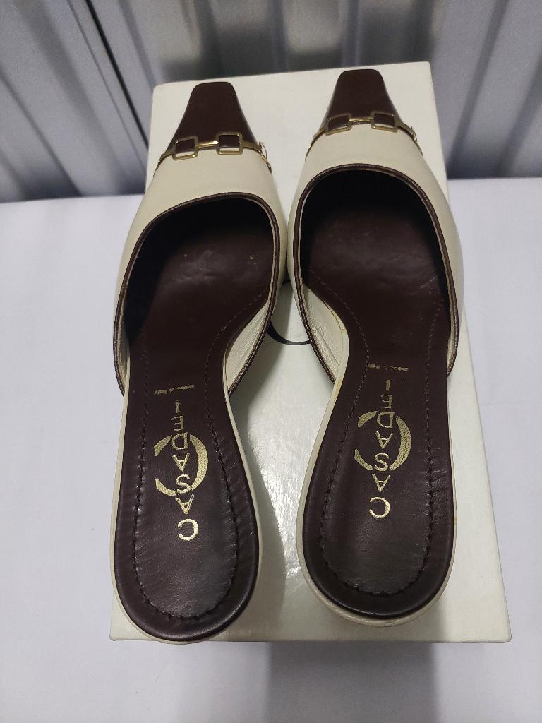 745C* Casadei - sexy mules vintage luxe (39,5), Neuf, Autres couleurs, Casadei, Sandales et Mûles