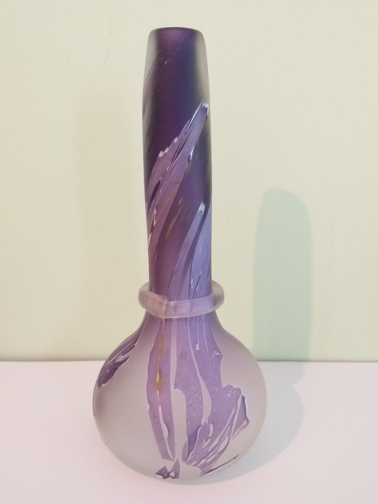 Soliflore en cristal signé L.LELOUP, Antiquités & Art, Antiquités | Verre & Cristal, Enlèvement ou Envoi
