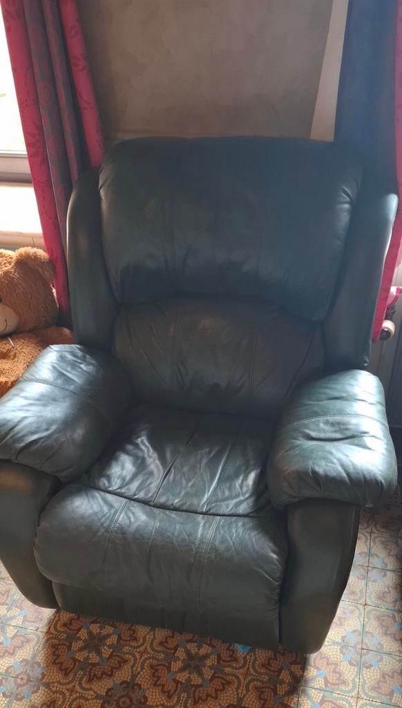 Fauteuil relax manuel vert foncé, Enlèvement