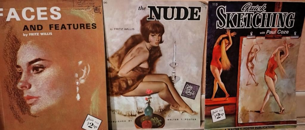 Faces and features, the nude, quick sketching, Boeken, Ophalen, Zo goed als nieuw, Schilder- en Tekenkunst, Walter T Foster