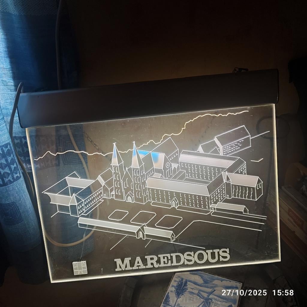 MAREDSOUS verlicht bord., Ophalen, Gebruikt, Reclamebord, Plaat of Schild, Overige merken
