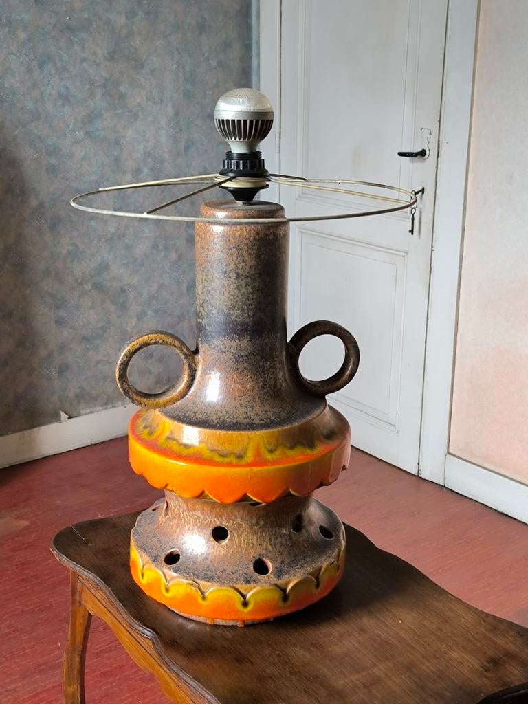 Lampe de sol Vintage en céramique années 60-70, Antiquités & Art, Enlèvement