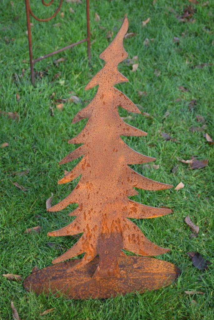 Sapin en métal rouillé sur base ovale(hauteur 80 cm), Jardin & Terrasse, Enlèvement, Neuf