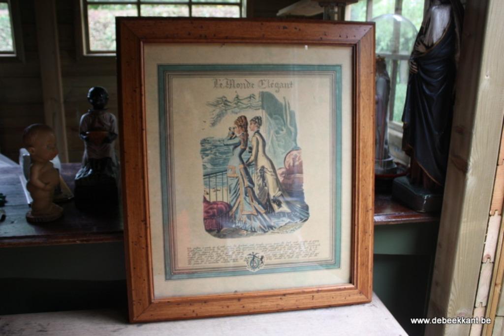 Retro vintage antieke oude modekader lijst, Verzamelen, Retro, Ophalen of Verzenden