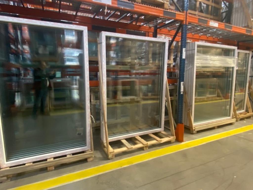 Stockverkoop kunststof deur, schuiframen, kozijnen, pvc deur, Neuf, 120 à 160 cm, Fenêtre de façade ou Vitre, Double vitrage