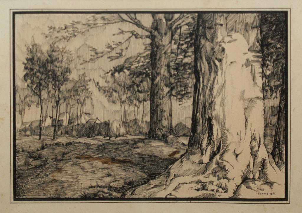 Maurits Tilley (1908-1978): Hamme 1931 (37 x 37 cm), Ophalen of Verzenden