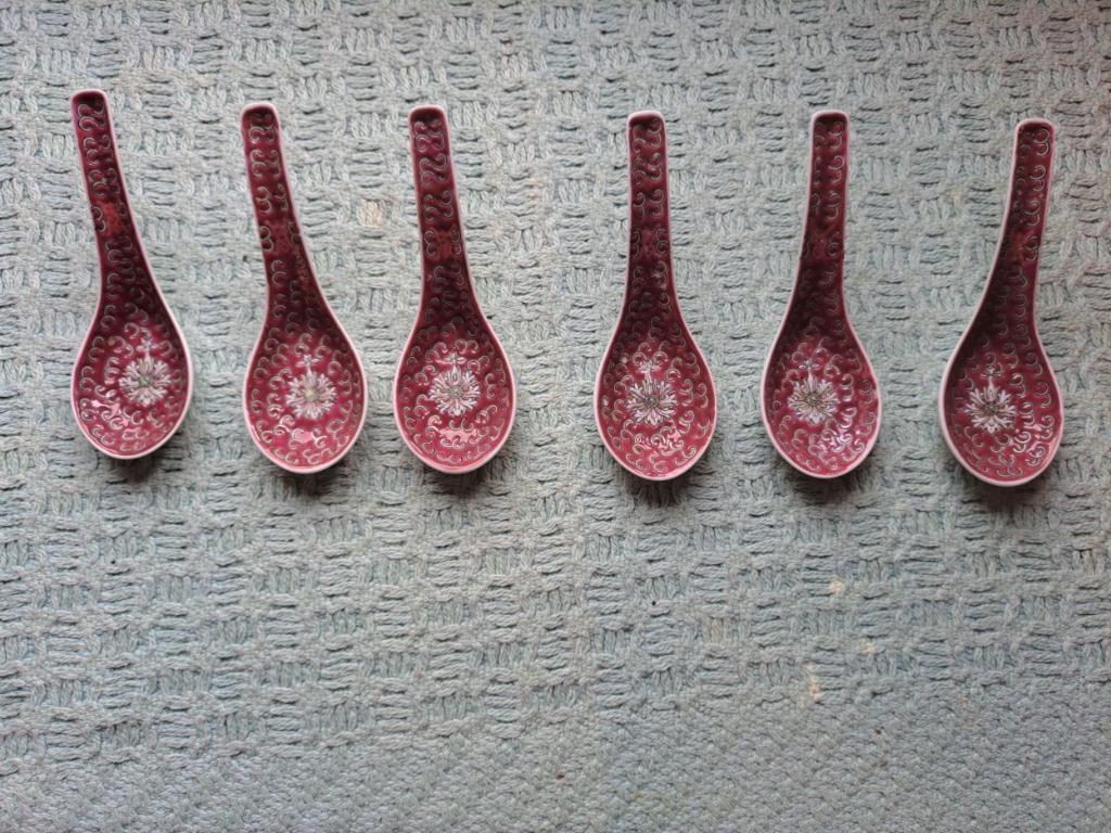 6 cuillères  en porcelaine - cuillères de dégustation, Neuf, Enlèvement ou Envoi, Autres types, Autres styles